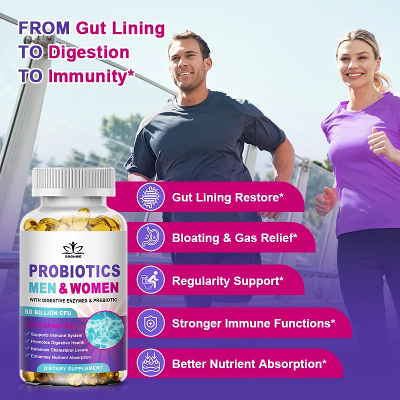 Lactobacillus Probiotic Supplement - Helps Burn Fat Metabolism & Promotes Nutrient Digestion And Gut Health For Adult Men&Women Healthy supplements