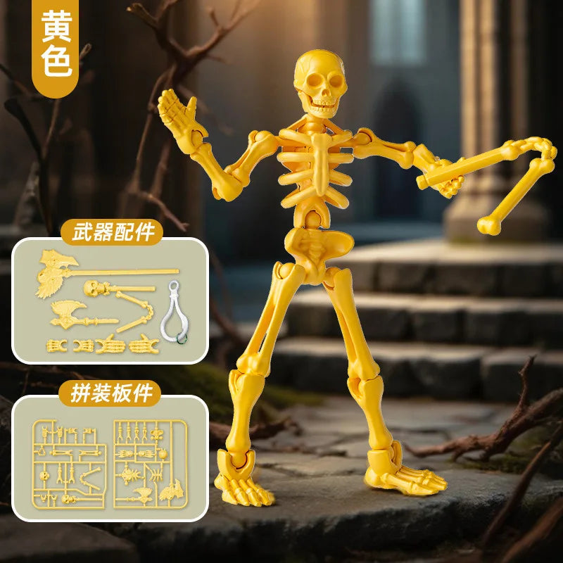 3D Skeleton Model Assembly Toy Multi Joint Mobile Skull and Bone Puppet Decoration Action Figures Anime Gifts Games Toys Healthy supplements