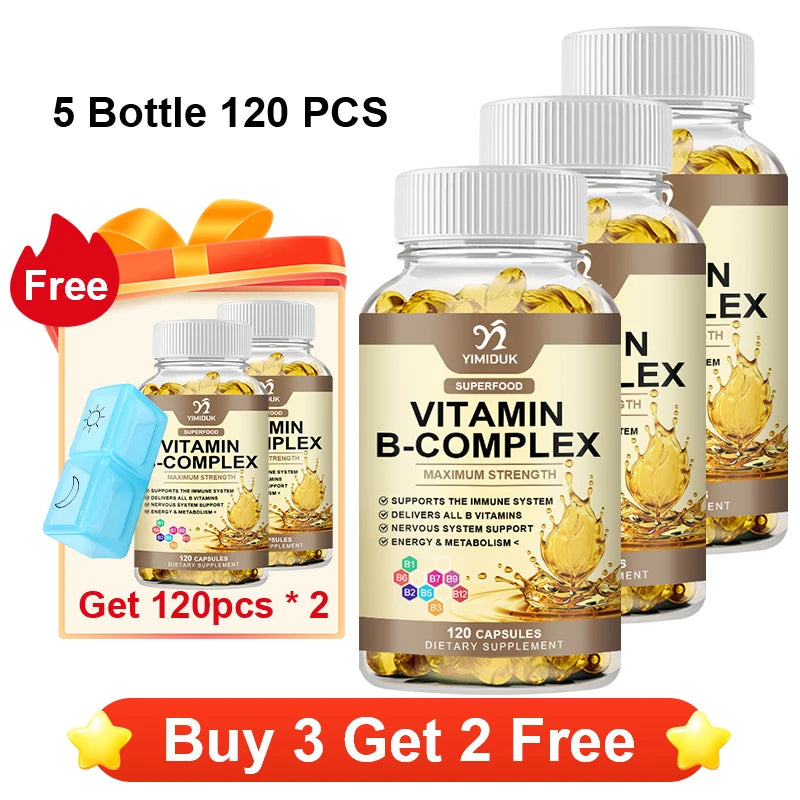 Vitamin B Complex Supplement, Supports Immune System, Nervous Health, Energy Production & Metabolic Balance for Men & Women Healthy supplements