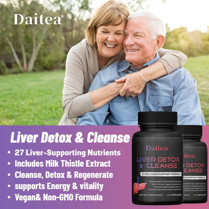 Liver Cleanse Detox Health Supplement With Milk Thistle Supports Healthy Liver Function Men & Women 30/60/120 Capsules Healthy supplements