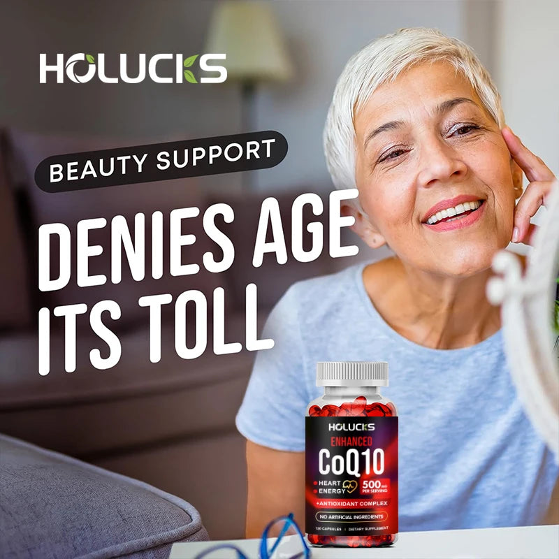 Buy 1 Get 1 Free! CoQ10 500mg Supplement, for Heart Health, Energy Production & Antioxidant, Promotes Radiance, Men & Women Healthy supplements