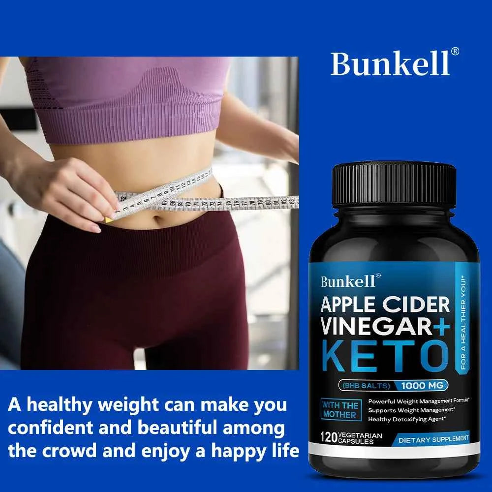 Keto Apple Cider Vinegar Capsules for Weight Management & Digestive Health