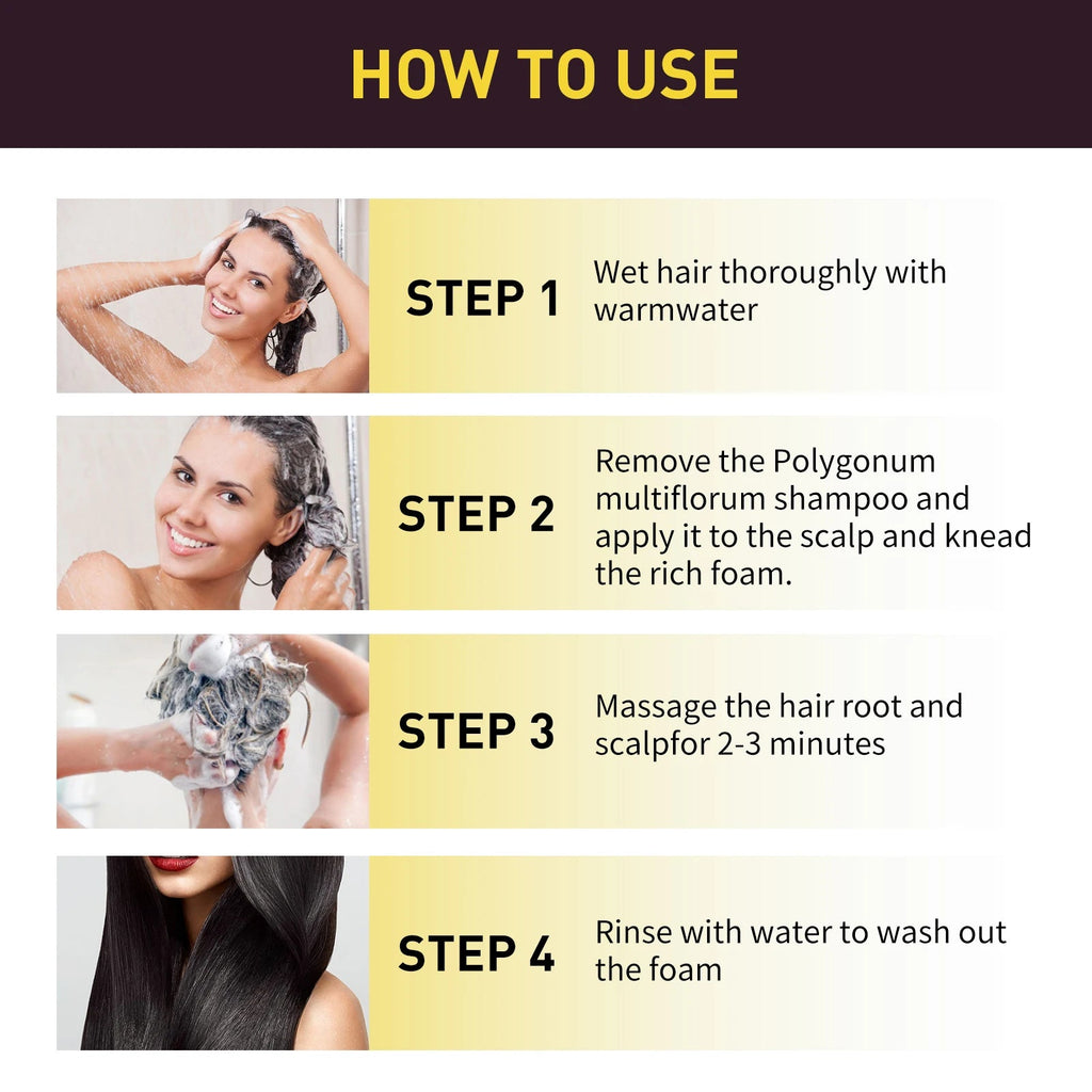 Black Hair Colouring Shampoo 3 in 1 Natural Herbal Essence Instant Colouring Shiny Hair Dye Shampoo Cleaning Nourishing Hair for Covering White Healthy supplements