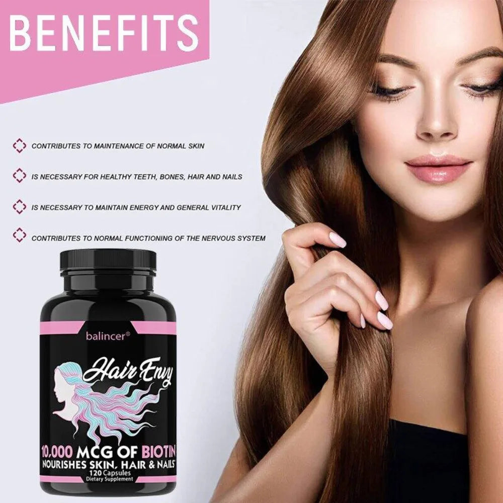 Hair, Skin & Nails Vitamin Supplement with Biotin, Keratin, Antioxidants, Supports Hair, Skin, and Nail Health for Women & Men Healthy supplements