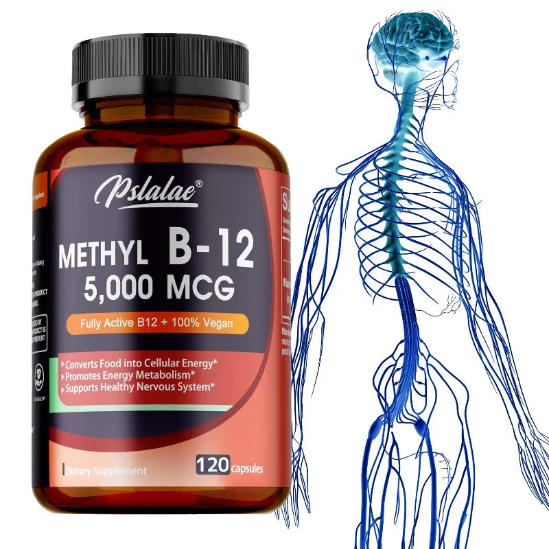 Vitamin B12 5000 Mcg - Supports Heart Health, Nervous System, Promotes Metabolism, Increases Energy Levels, Relieves Fatigue Healthy supplements