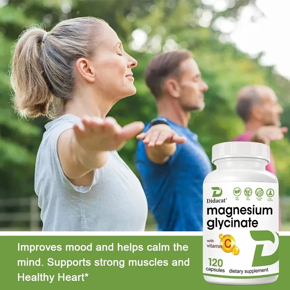 Magnesium Glycinate + Zinc Supplement Capsules, High Absorption, Support Sleep Health, Bone Joint, Brain, Strengthen Immune Healthy supplements