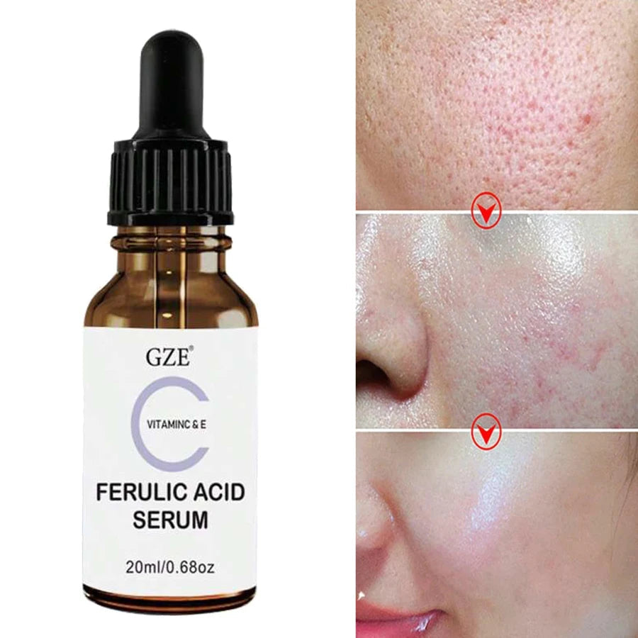 GZE Ferulic Facial Serum with Vitamin C, Vitamin E, & Absorbic Acid - Make you looks Younger, Skin Brightening Face Essence Healthy supplements