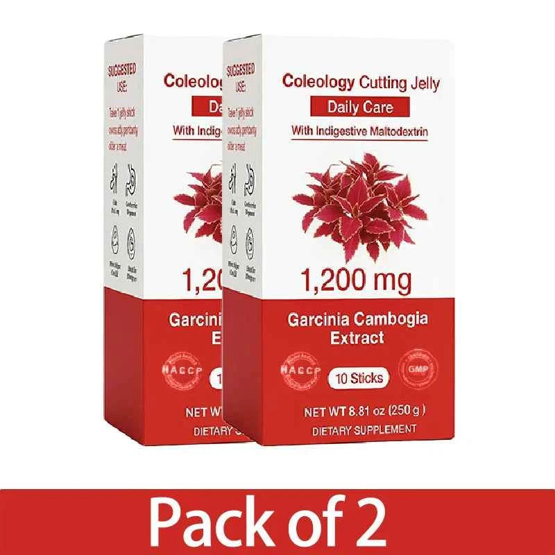 Korean Beauty Pomegranate Collagen Jelly Stick Dietary Fiber Supplement for Weight Management, Chia Seeds & Garcinia Cambogia