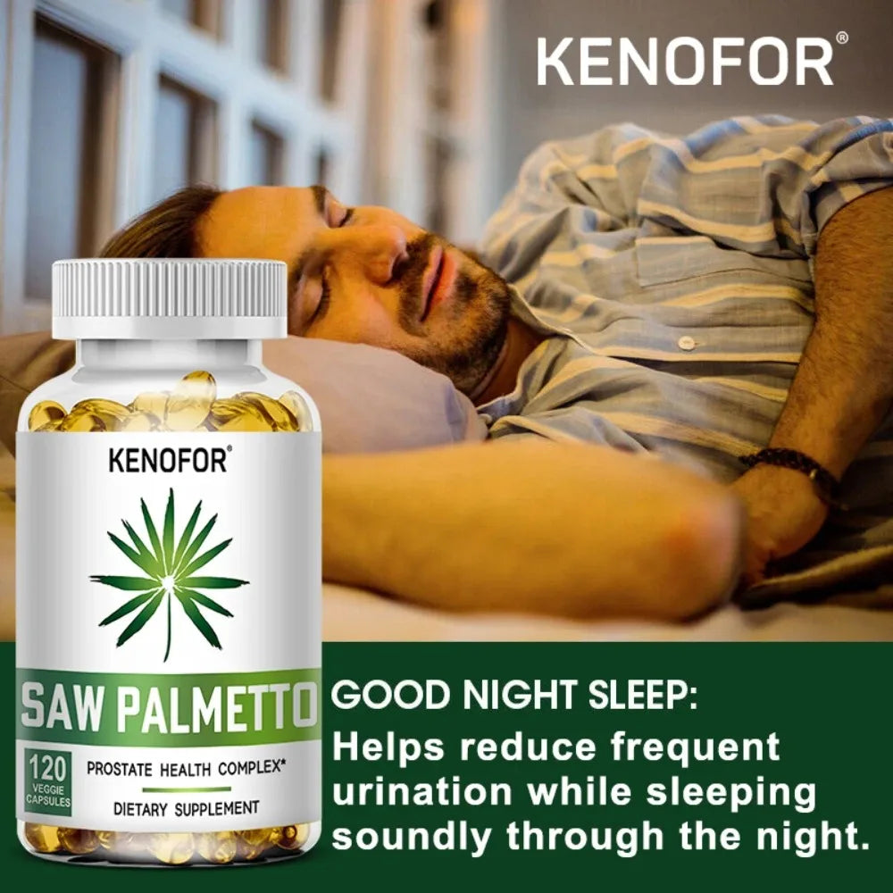 Saw Palmetto Extract Capsules Prostate Health Supplement Hair Growth for Mens Help Normal Urination Frequency Healthy supplements