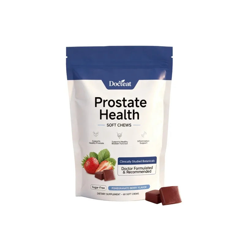 Men's Daily Prostate Health Supplement – Plant Sterols Beta-Sitosterol Zinc Vitamin C Selenium 60 Soft Chews Pomegranate-Berry Healthy supplements