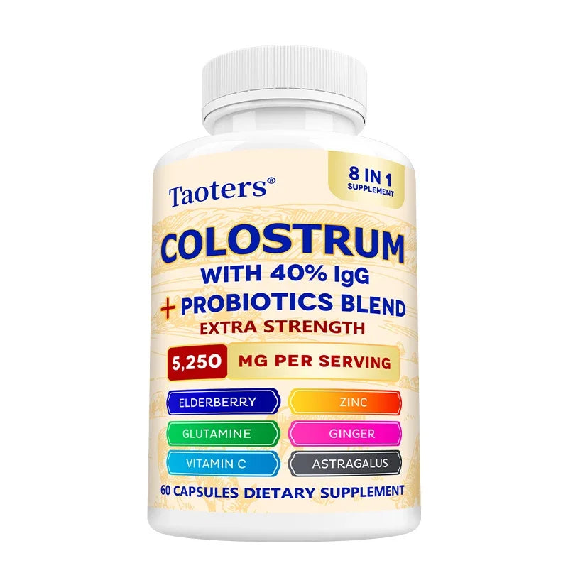 Colostrum Supplement, Contains 40% IgG + Probiotic Mixture, Support Gut, Muscle & Immune Health, Boost Immunity, for Men & Women Healthy supplements