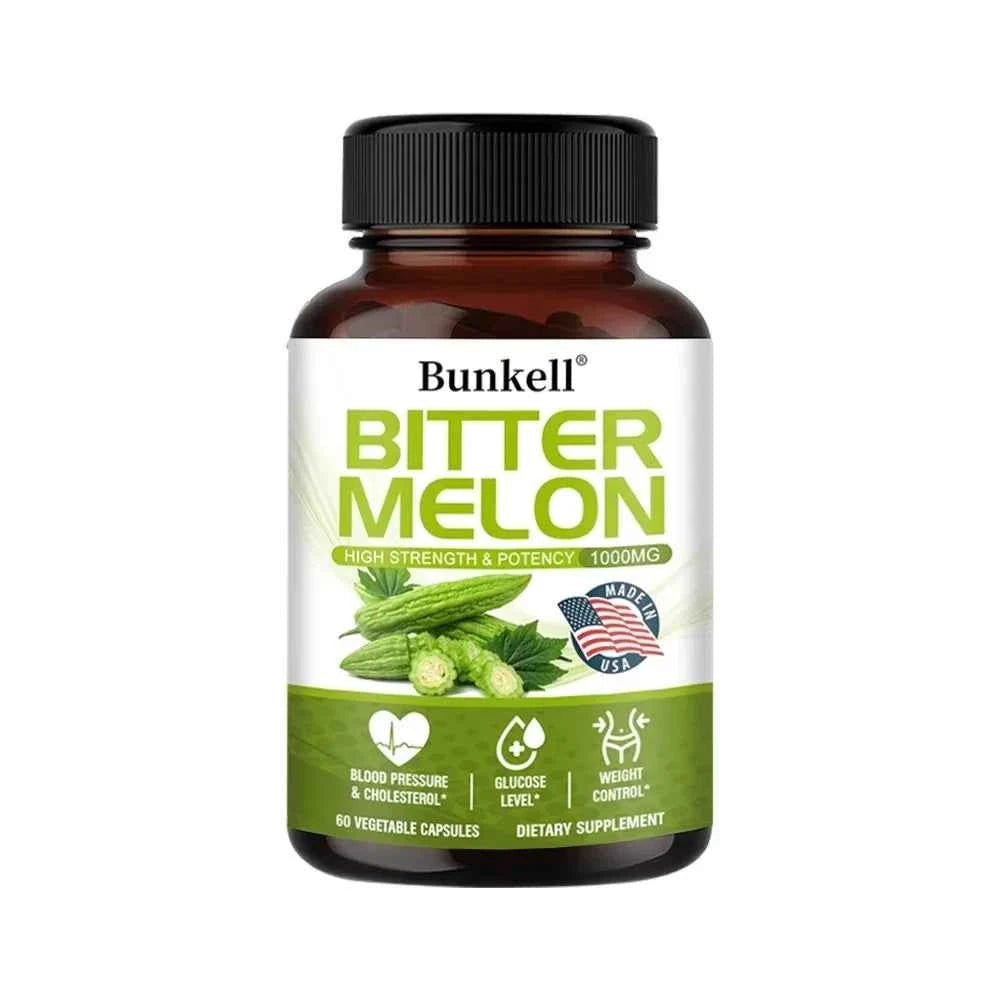 Revitalize Your Wellness with Bitter Melon Extract Capsules - 1000mg Plant Supplement for Metabolic Health and Weight Management