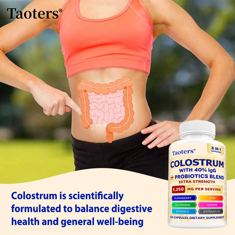 Colostrum Supplement, Contains 40% IgG + Probiotic Mixture, Support Gut, Muscle & Immune Health, Boost Immunity, for Men & Women Healthy supplements