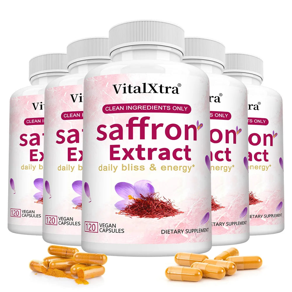 Saffron Extract Capsules Supplements for Women & Men - Premium Saffron Supplements - Mood Support, Improve Eye Health Healthy supplements