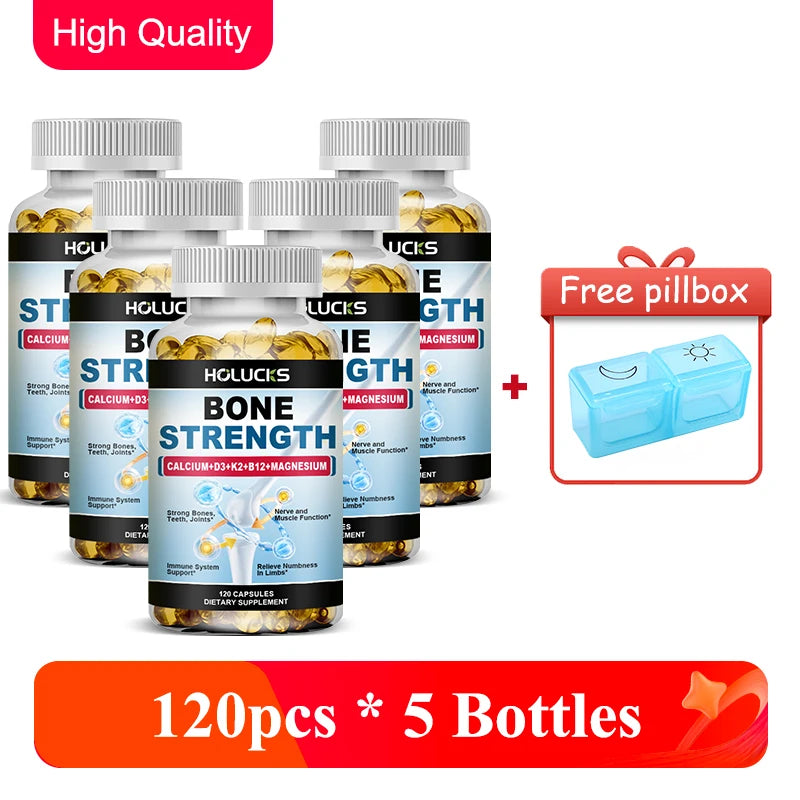 Bone Strength Complex with Calcium, D3, K2 & Magnesium, Supports Healthy Bones, Joint Mobility & Muscle Function for Adults Healthy supplements