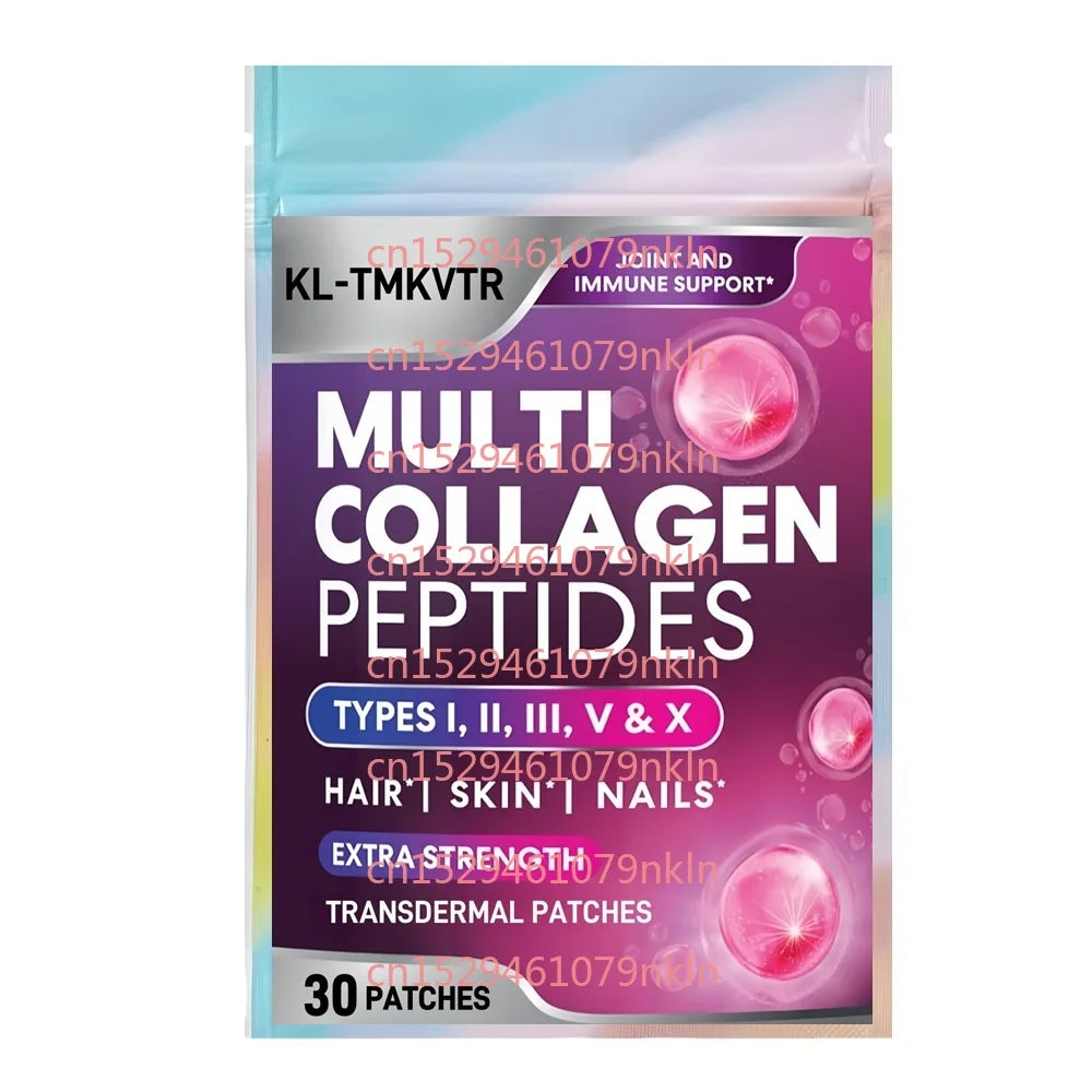 30 Patches Best Collagen Peptides Transdermal Patches for Women & Men for Hair, Skin, Nail, Bone & Joint Health Support Healthy supplements