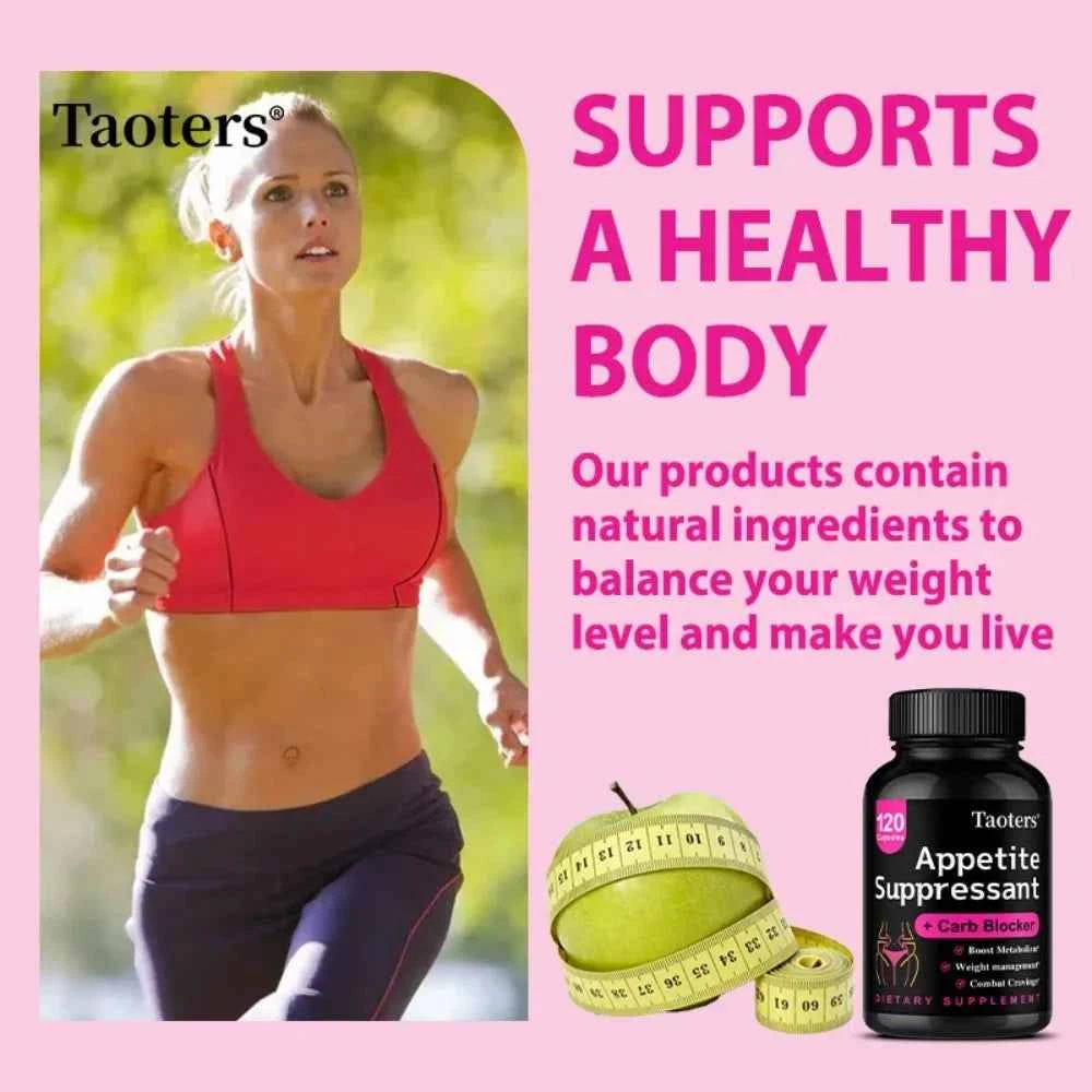 Appetite Suppressant - Helps Promotes Fullness, Supports Weight Management & Metabolism, Dietary Supplement, Non-GMO
