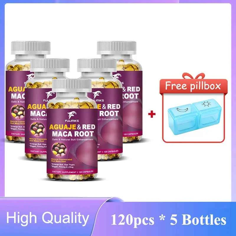 Pure Aguaje & Red Maca Root Capsules, Support Balances Estrogen & Promotes a Healthy Menstrual Cycle, Non-GMO