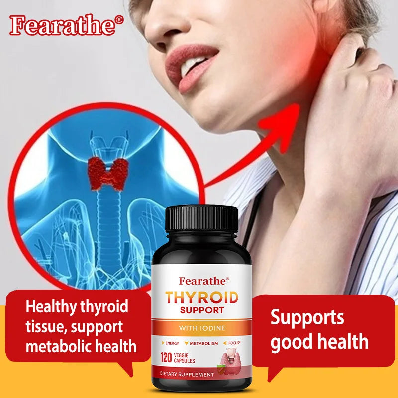 Thyroid Support with Iodine, Improve Your Energy & Mood - Metabolism Booster Thyroid Health Supplement for Women and For Men Healthy supplements