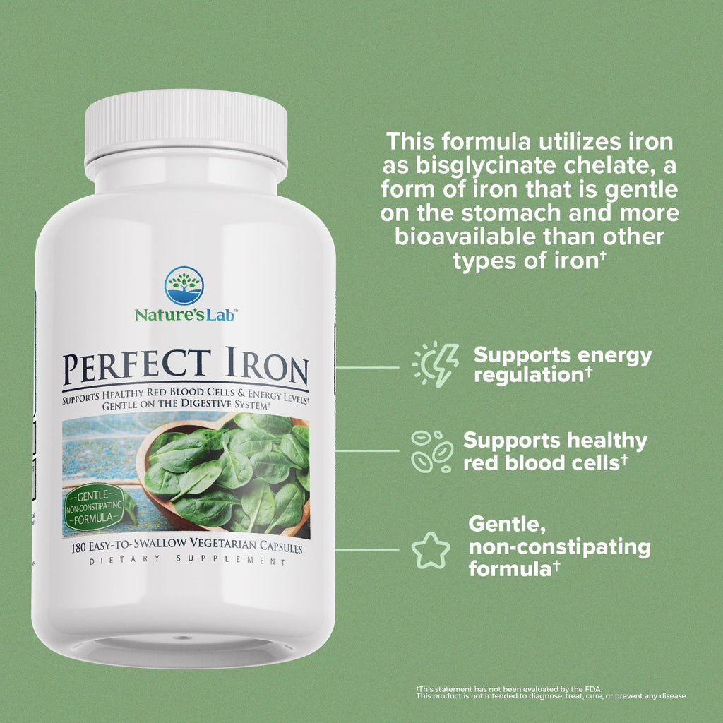 Nature's Lab Perfect Iron 25mg - 180 Capsules Nature's Lab