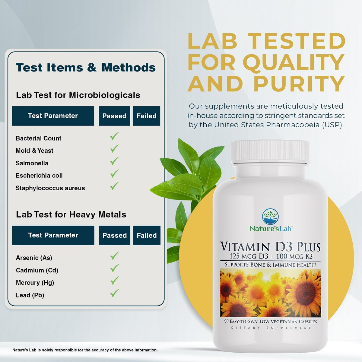 Nature's Lab Vitamin D3 Plus - 90 Capsules Nature's Lab