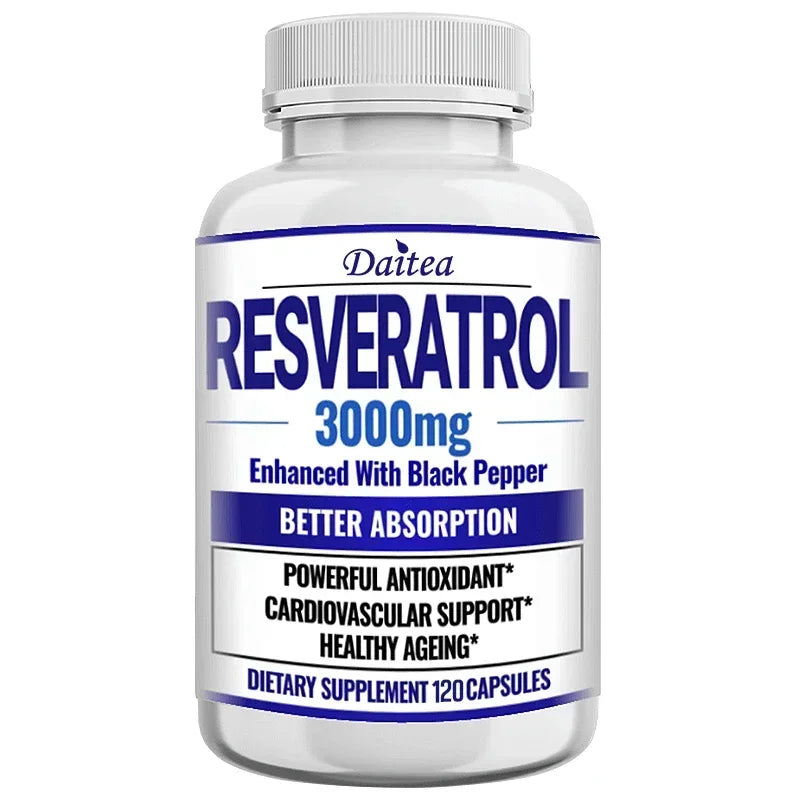 Resveratrol Supplement Capsules - Anti-Aging, Cardiovascular & Joint Support, Skin Health Healthy supplements