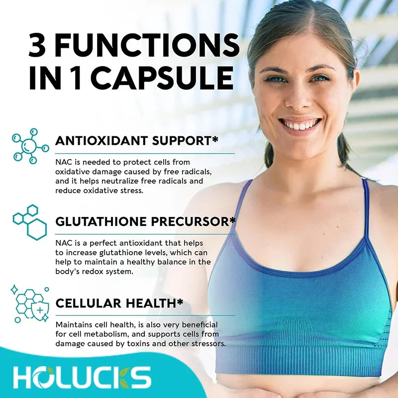 Natural NAC Supplement, Detox & Antioxidant, Anti-Aging, for Liver Health, Immune Support, Skin Care, Hair, Nails Healthy supplements