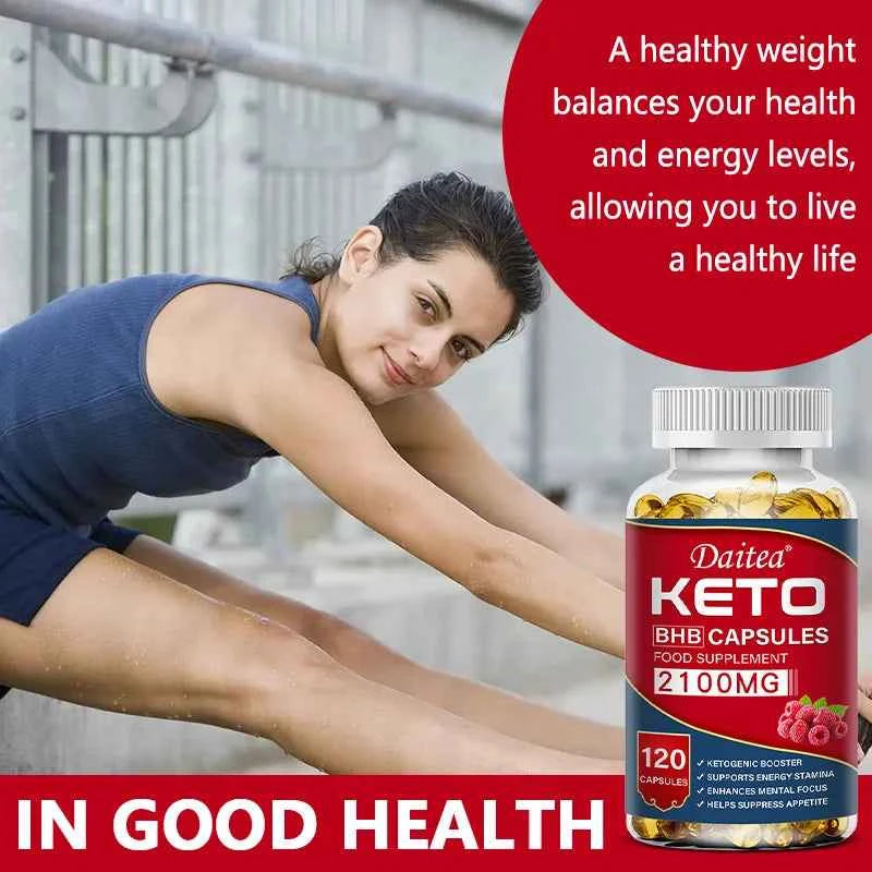 Keto BHB Capsules - Supports Weight Management, Energy, Concentration, Promoting Metabolism, Ketogenic Diet Ketone Supplement