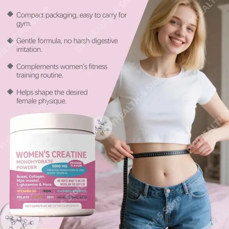Female Compound Creatine Powder Supplement Powder for Nutrition Support, 3 Spoons Per Day, 269g