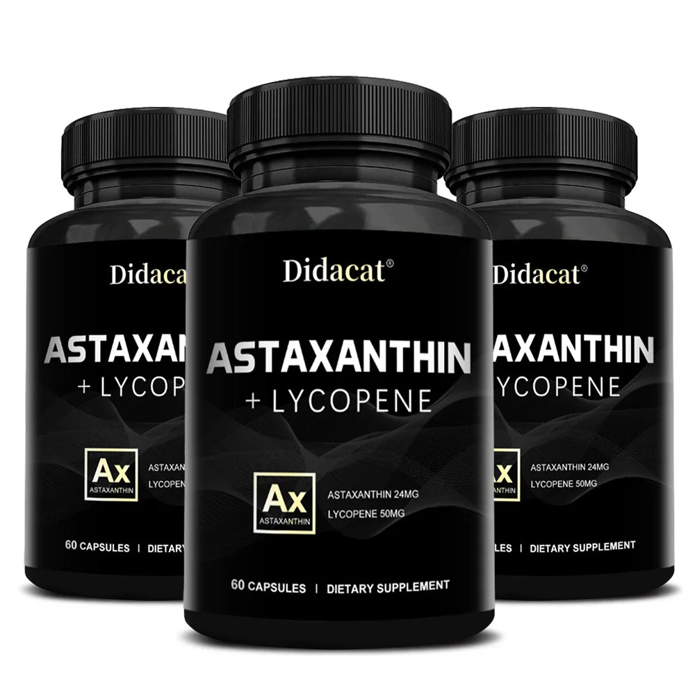 Astaxanthin Supplement for Men and Women | From Haematococcus Pluvialis Microalgae for Eye & Skin Health Support Healthy supplements