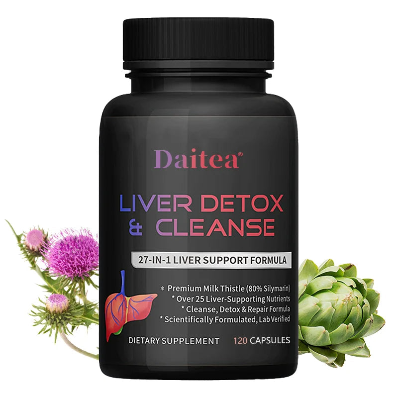 Liver Cleanse Detox Health Supplement With Milk Thistle Supports Healthy Liver Function Men & Women 30/60/120 Capsules Healthy supplements