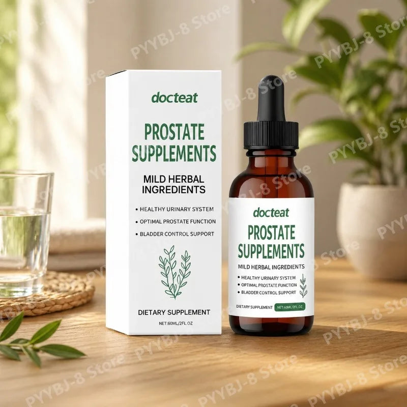 Docteat 60ml Saw Palmetto Drops Supplement Contain Mild Pumpkin Seed and Stinging Nettle Extract Support Urinary System Health Healthy supplements