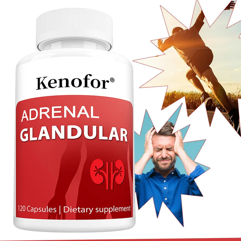 Adrenal Support Supplements, Supports Cortisol Health & Energy Levels, Stress Relief & Immune System, 120 Capsules, Non-GMO Healthy supplements