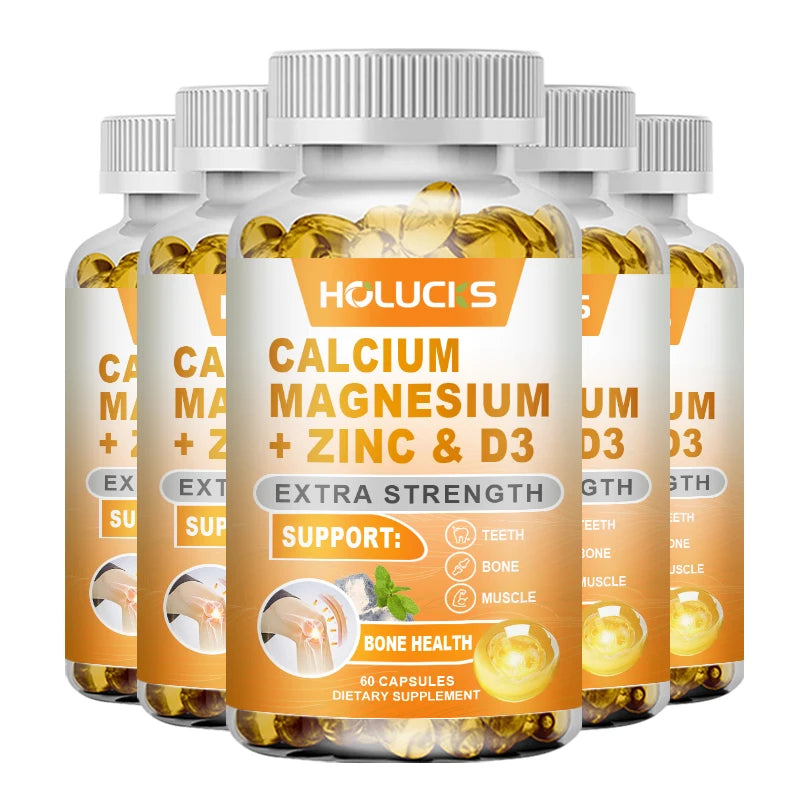 Calcium Magnesium Zinc Supplement, with Vitamin D3, Supports Strong Bones & Teeth, Muscle Health, Immunity & Enhanced Absorption Healthy supplements