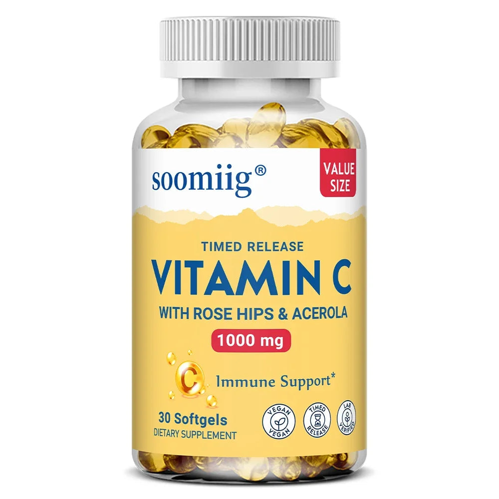 Vitamin C Capsules 1000mg - Immune System and Collagen Booster, Skin Health, Anti-aging Antioxidant Supplements Healthy supplements