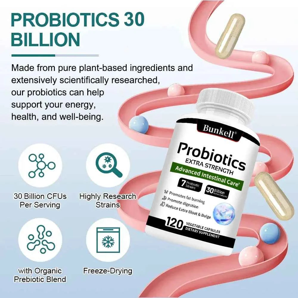 Probiotic Supplement - Helps Burn Fat Metabolism & Promotes Nutrient Digestion and Gut Health for Adult Men&Women