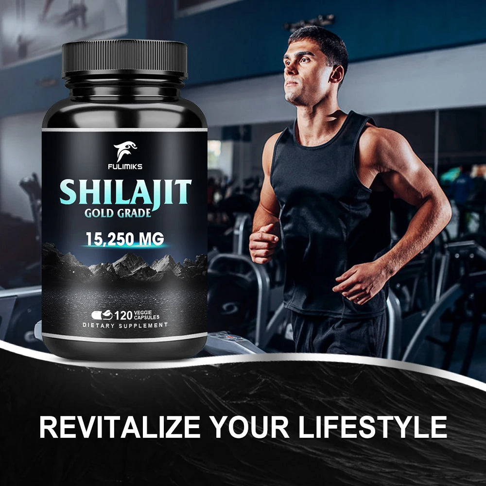 Pure Shilajit Supplement, Immune Support, Support Men and Women's Overall Health, Replenishes Body Minerals, 120 Capsules Healthy supplements