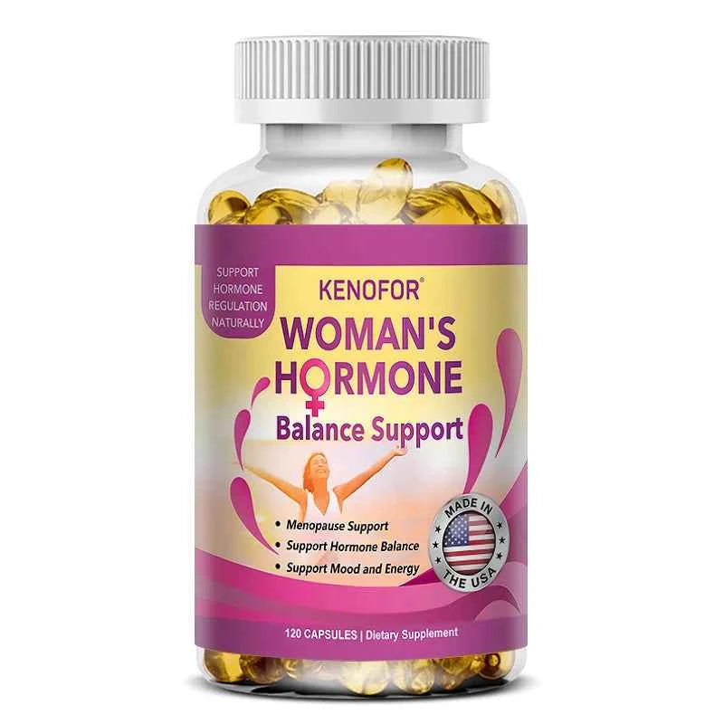 Kenofor Menopause Supplement for Women - Fights Night Sweats, Hot Flashes, Improves Mood - 120 Capsules, Non-GMO