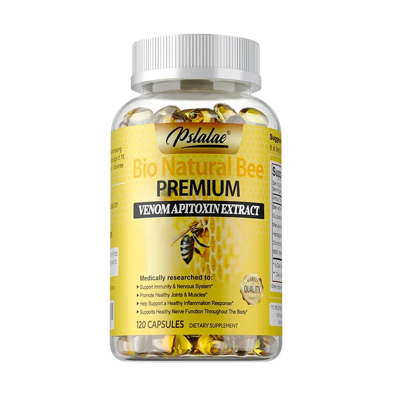 Natural Bee Venom Extract Capsules - Glucosamine Chondroitin Supplement Relieves Joint Pain and Stiffness, Promotes Bone Health Healthy supplements