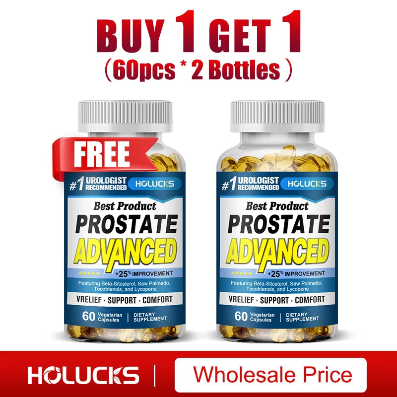 Prostate Advanced Supplement, Support Hair Health, Bladder Health, Reduce Nighttime Urination & Improve Daily Comfort for Men Healthy supplements