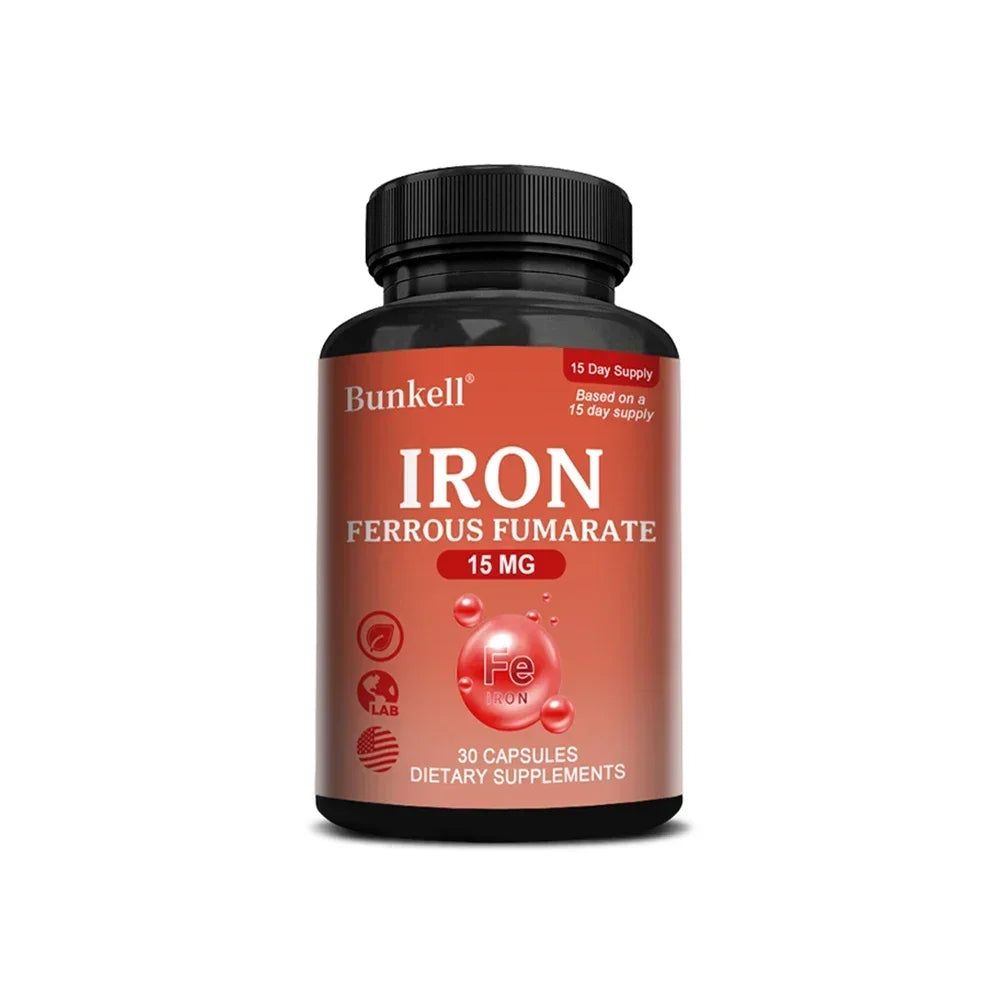 Iron Supplements - Help Maintain Healthy Immune System and Brain Health, Boost Energy Levels and Reduce Fatigue, Non-GMO Healthy supplements