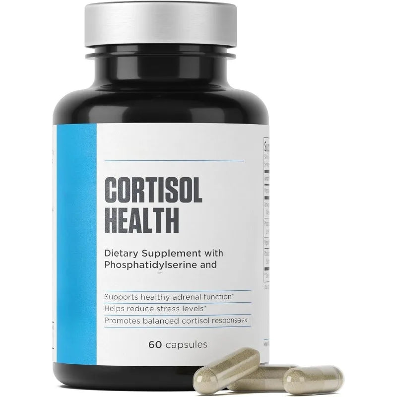 60 Capsules Cortisol Health Supplement with Phosphatidylserine & Magnesium Non-GMO Daily Adult Men Women Calm Sleep Support Healthy supplements
