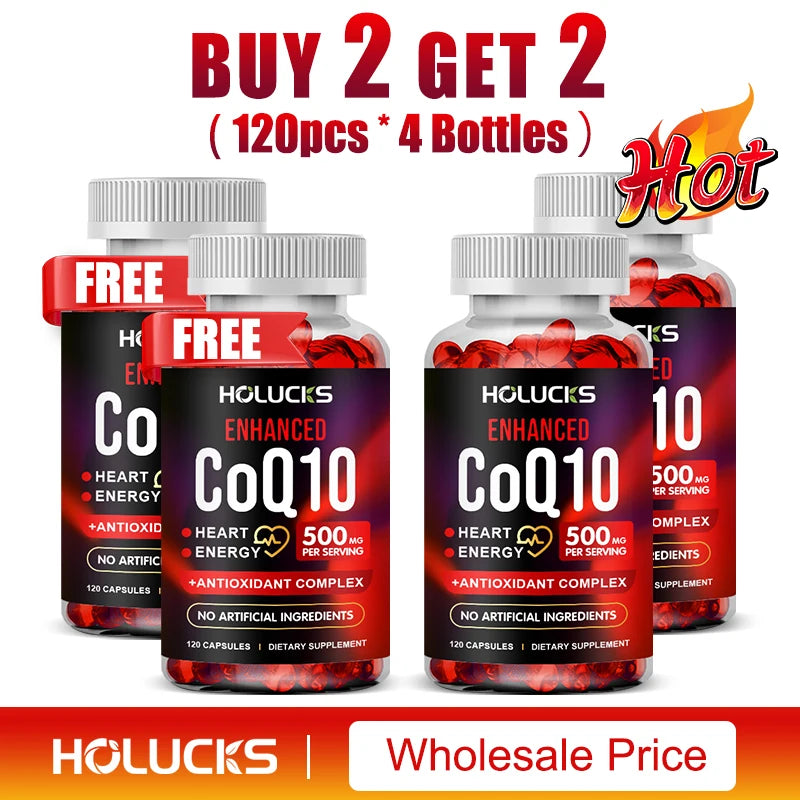 CoQ10 Supplement, Antioxidant for Cardiovascular & Heart Health, Immune Energy & Vitality Support, Super Absorption, Non-GMO Healthy supplements