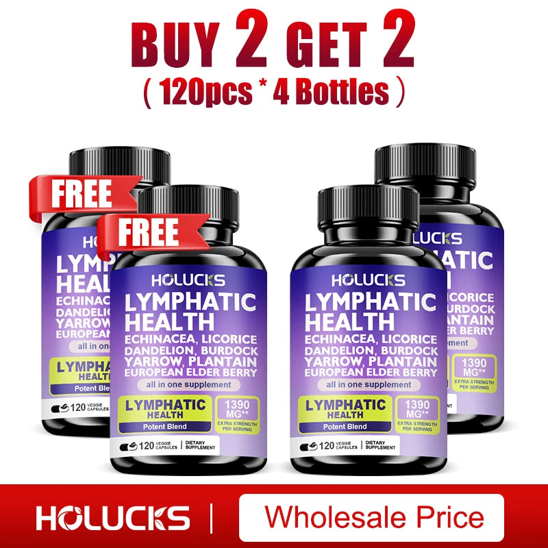 Buy 1 Get 1 Free! Premium Lymphatic Health Supplement, for Reduces Swelling, Boosts Immune Defense & Healthy Fluid Circulation Healthy supplements