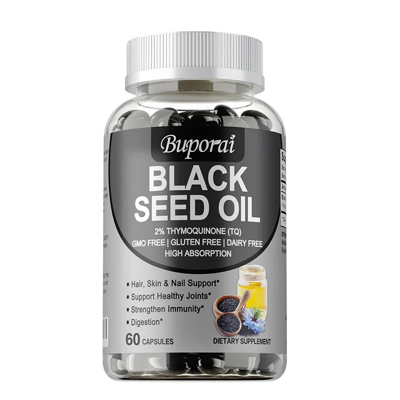 Premium Black Seed Oil 120 Capsules - Support Overall Health | Immune System Support, Non-GMO, Gluten-Free Supplement Healthy supplements