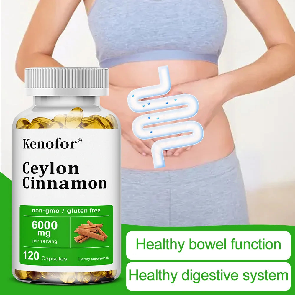 Ceylon Cinnamon Capsules, Support Joint Mobility, Bone Comfort, Digestive, Cardiovascular Wellness, Antioxidant & Immune Balance Healthy supplements