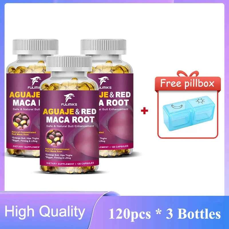 Pure Aguaje & Red Maca Root Capsules, Support Balances Estrogen & Promotes a Healthy Menstrual Cycle, Non-GMO