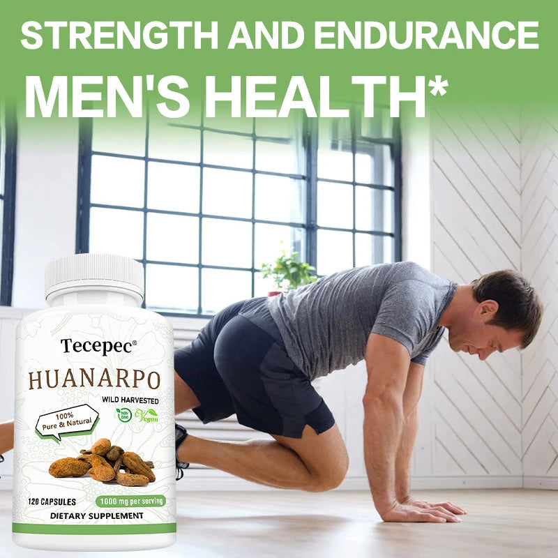 Huanarpo Capsules 1000mg, 120 Vegan Capsules, Natural Energy, Stamina & Vitality Supplement, Supports Male Health, Non-GMO Healthy supplements