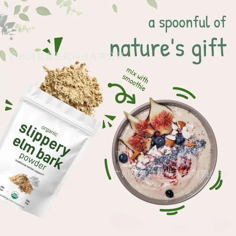 Ulmus Rubra Slippery Elm Bark Powder Natural Herbal Supplement Supports Gut Health Soothes Irritation Promotes Digestive Healthy supplements