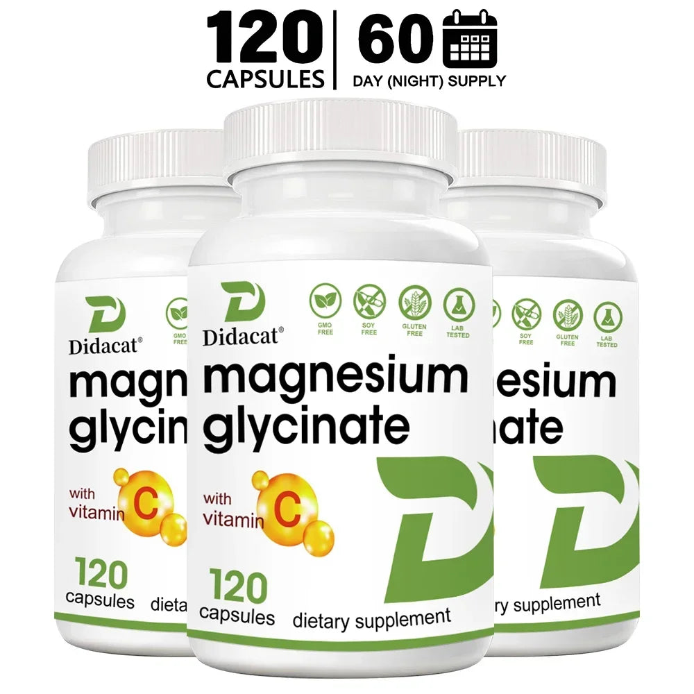 Magnesium Glycinate + Zinc Supplement Capsules, High Absorption, Support Sleep Health, Bone Joint, Brain, Strengthen Immune Healthy supplements